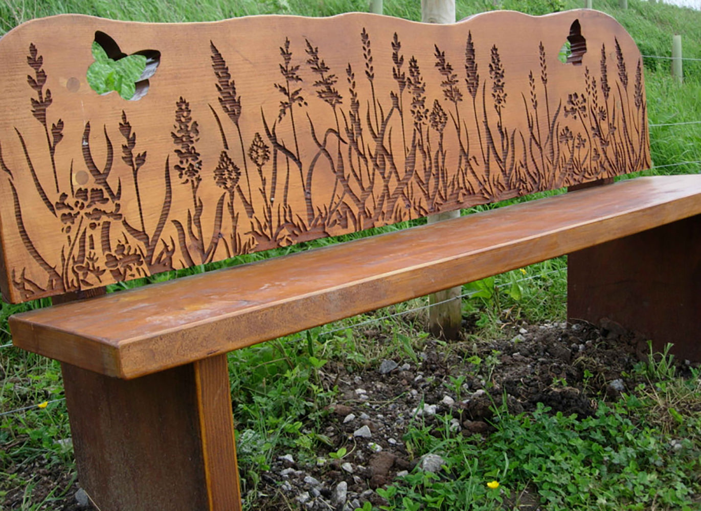 Interpretation Benches for memorials and natural history sites.