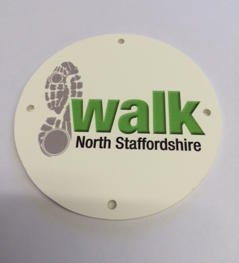 Bespoke waymarker walking disc in North Staffordshire