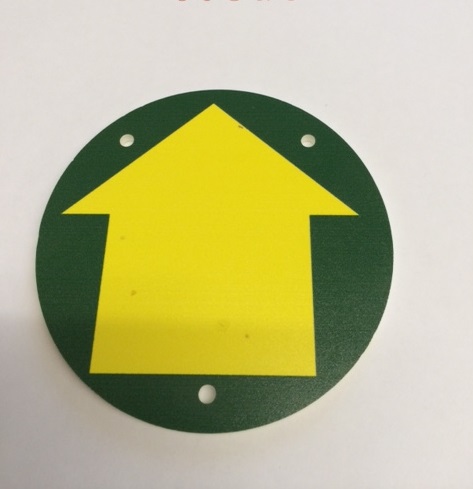 Standard Footpath waymarker disc with green background