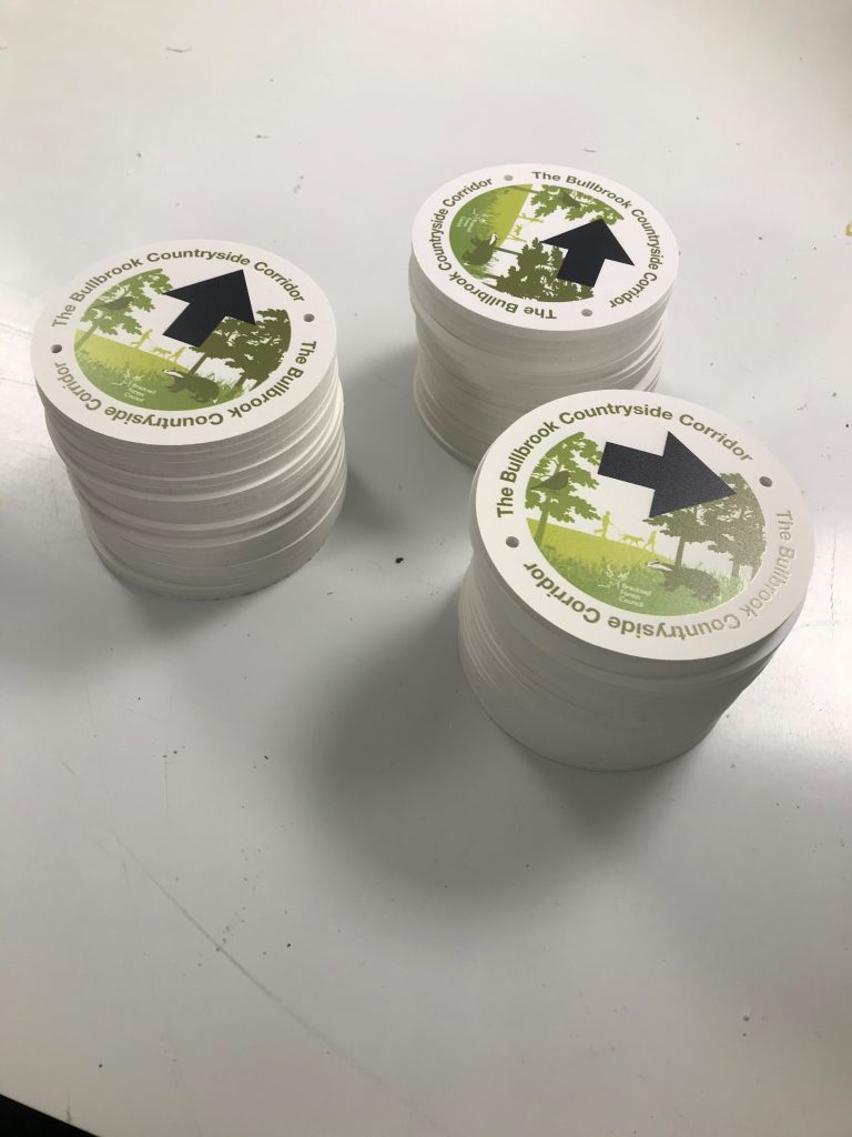 Printed waymarker discs with full colour image