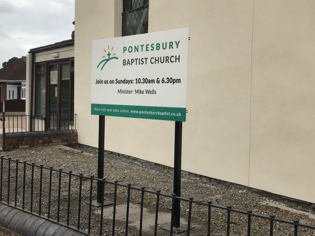 Welcome church signs can be made from a range of materials for a modern or traditional look and can be mounted on posts or fixed to a wall or railings