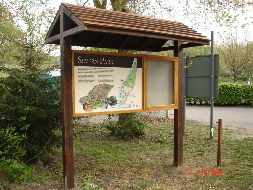 Park Sign with Notice Board